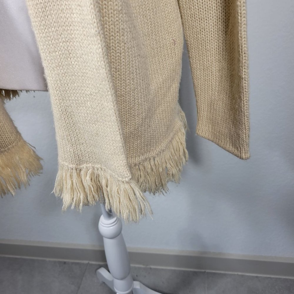 Designers Originals M Women Luxelon Open front cardigan fringe hem - Picture 2 of 8